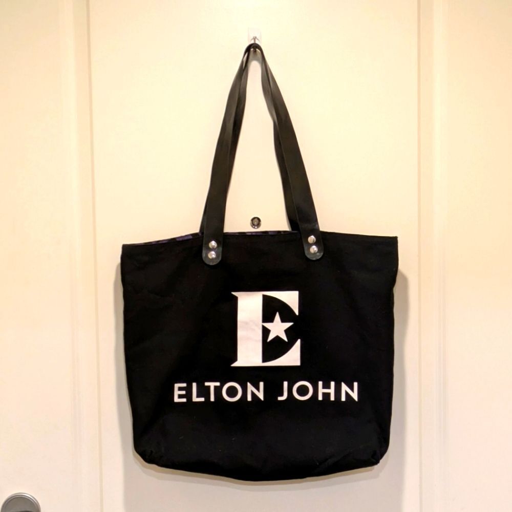 3/$30 EUC Elton John Farewell Tour Reversible Tote Bag